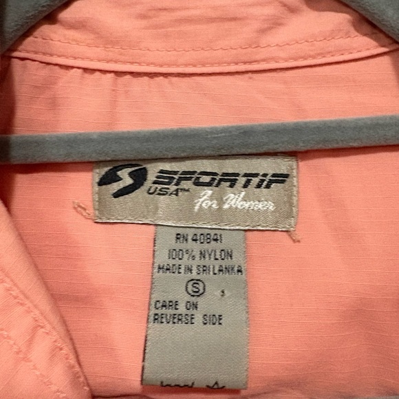 Sportif USA Coral Button-Up Shirt – Size S - Picture 2 of 5
